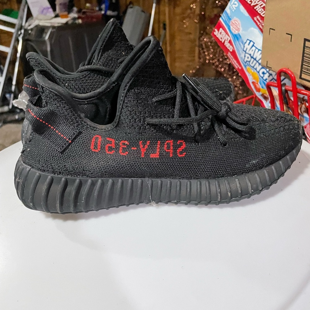 PreOwned adidas yeezy 350 black and red size 8